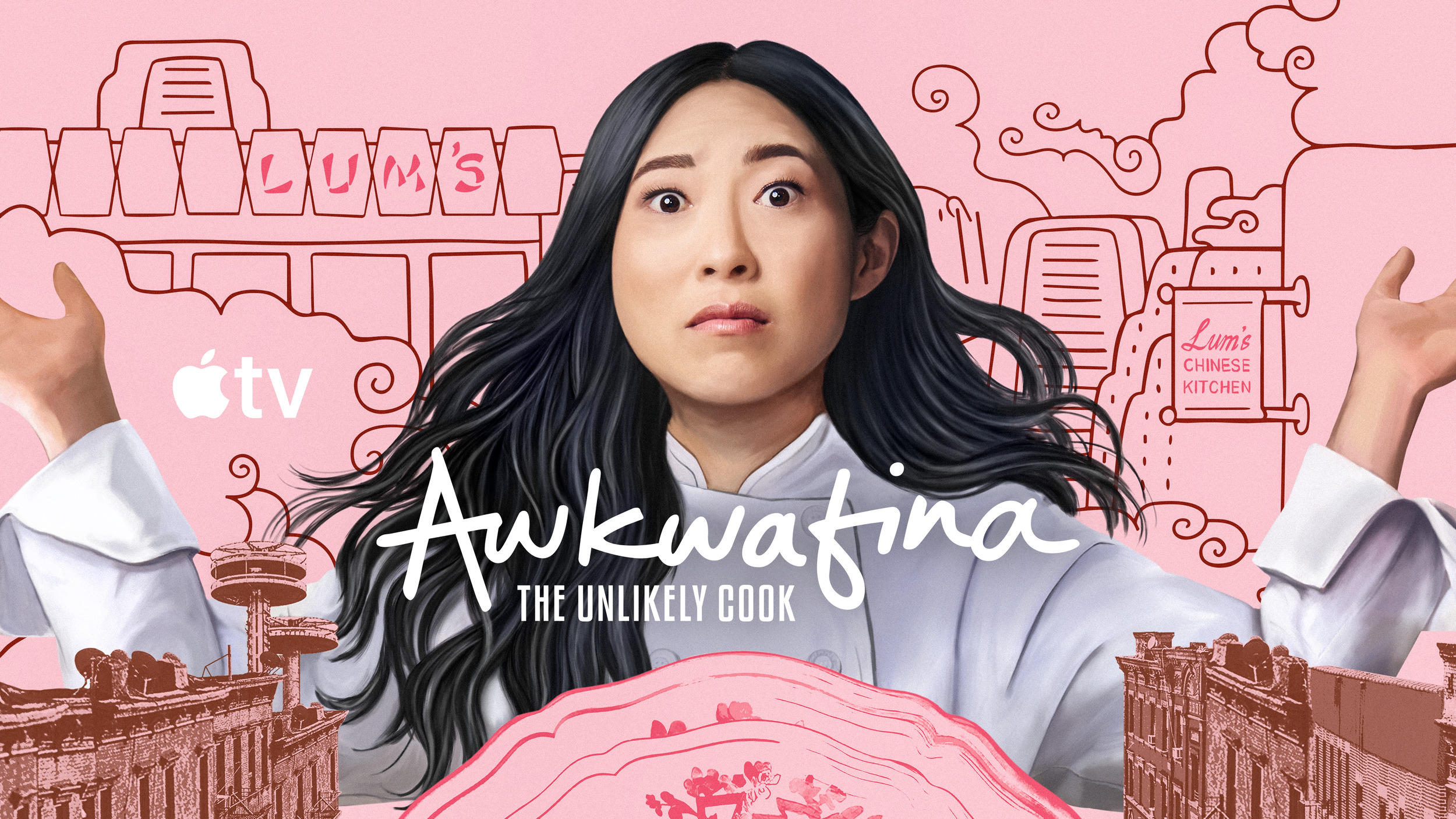 Mega Sized TV Poster Image for Awkwafina: The Unlikely Cook (#2 of 2)