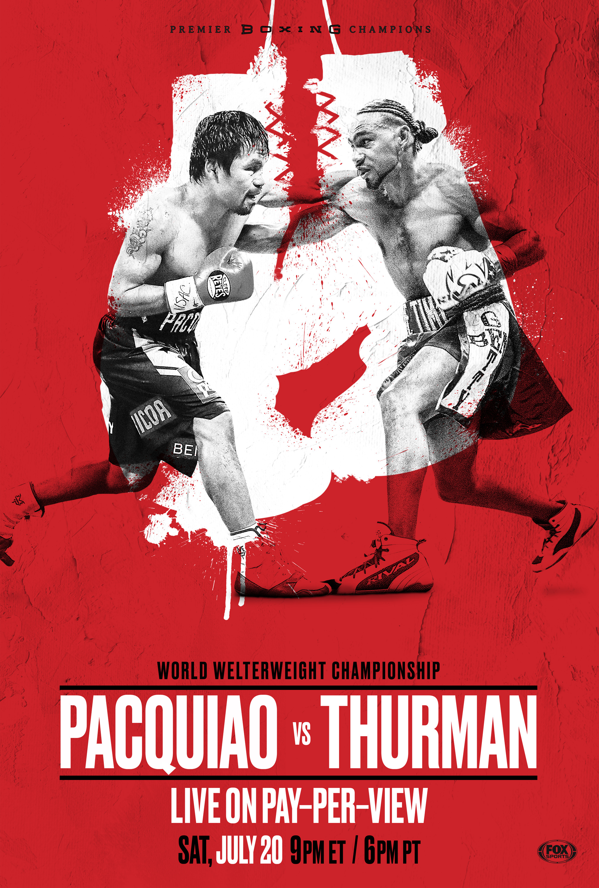 Mega Sized TV Poster Image for Pacquiao vs. Thurman 
