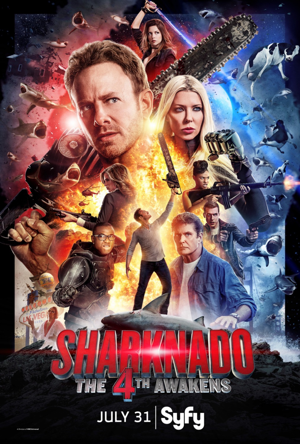 Extra Large TV Poster Image for Sharknado 4: The 4th Awakens 