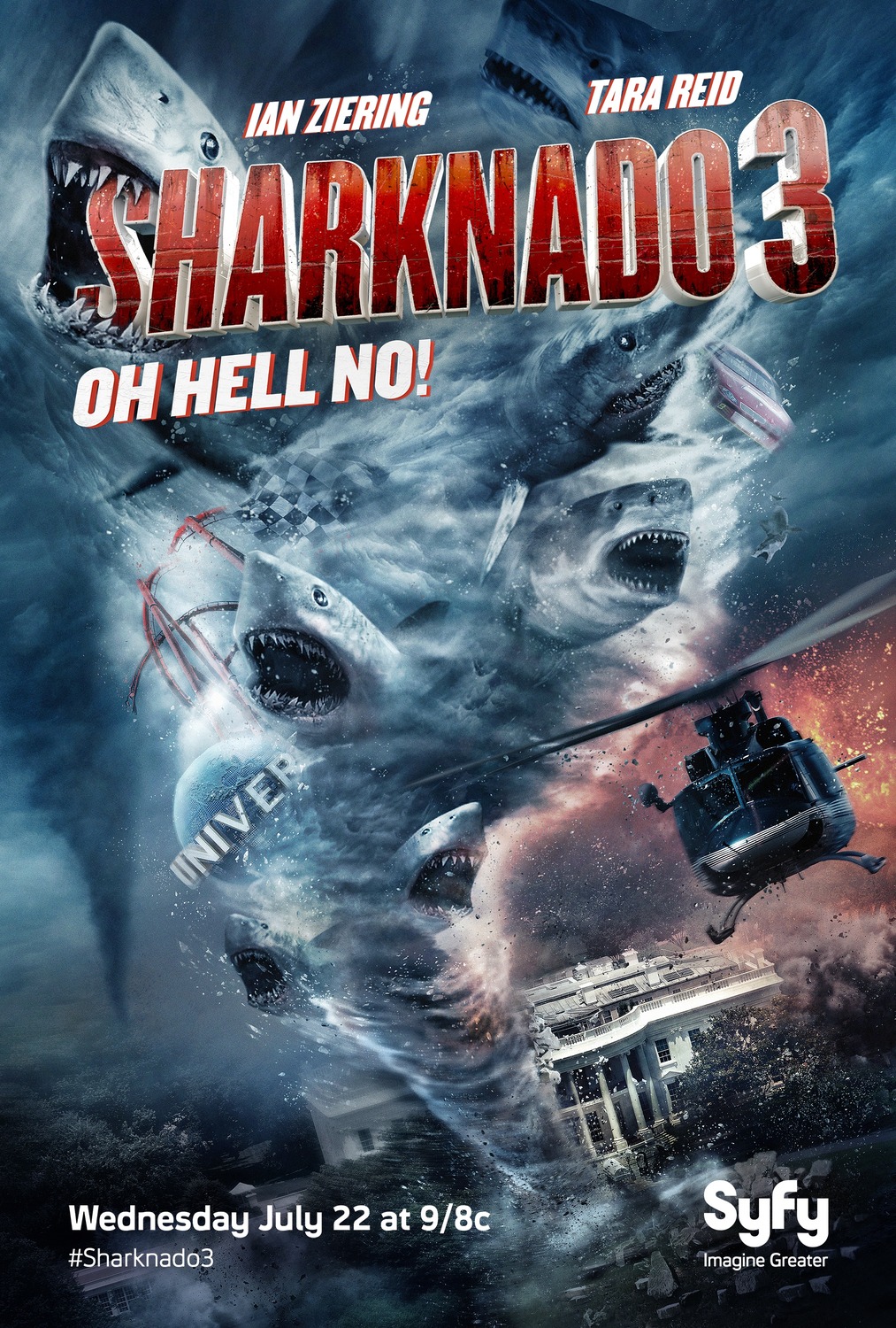 Extra Large TV Poster Image for Sharknado 3: Oh Hell No! 