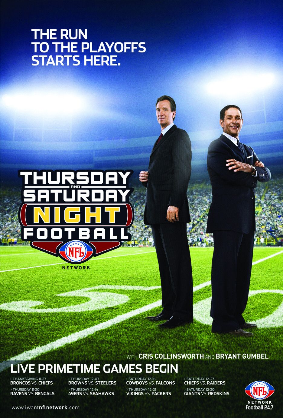Thursday and Saturday Night Football TV Poster - Internet Movie ...