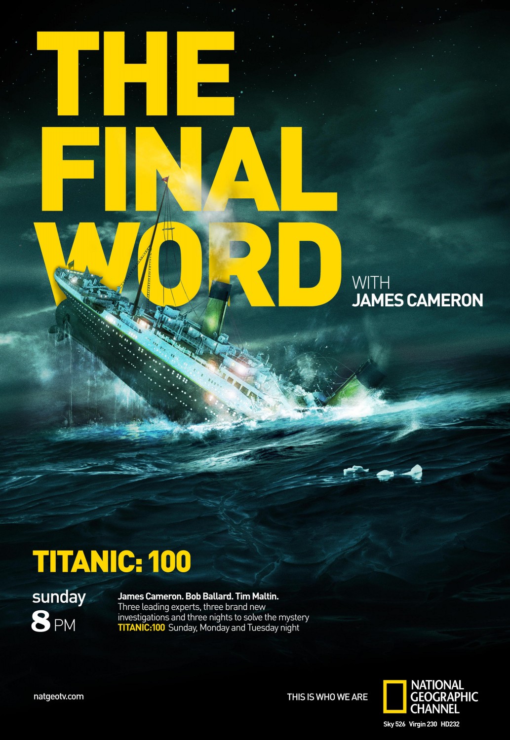 Extra Large TV Poster Image for Titanic: Final Word with James Cameron 