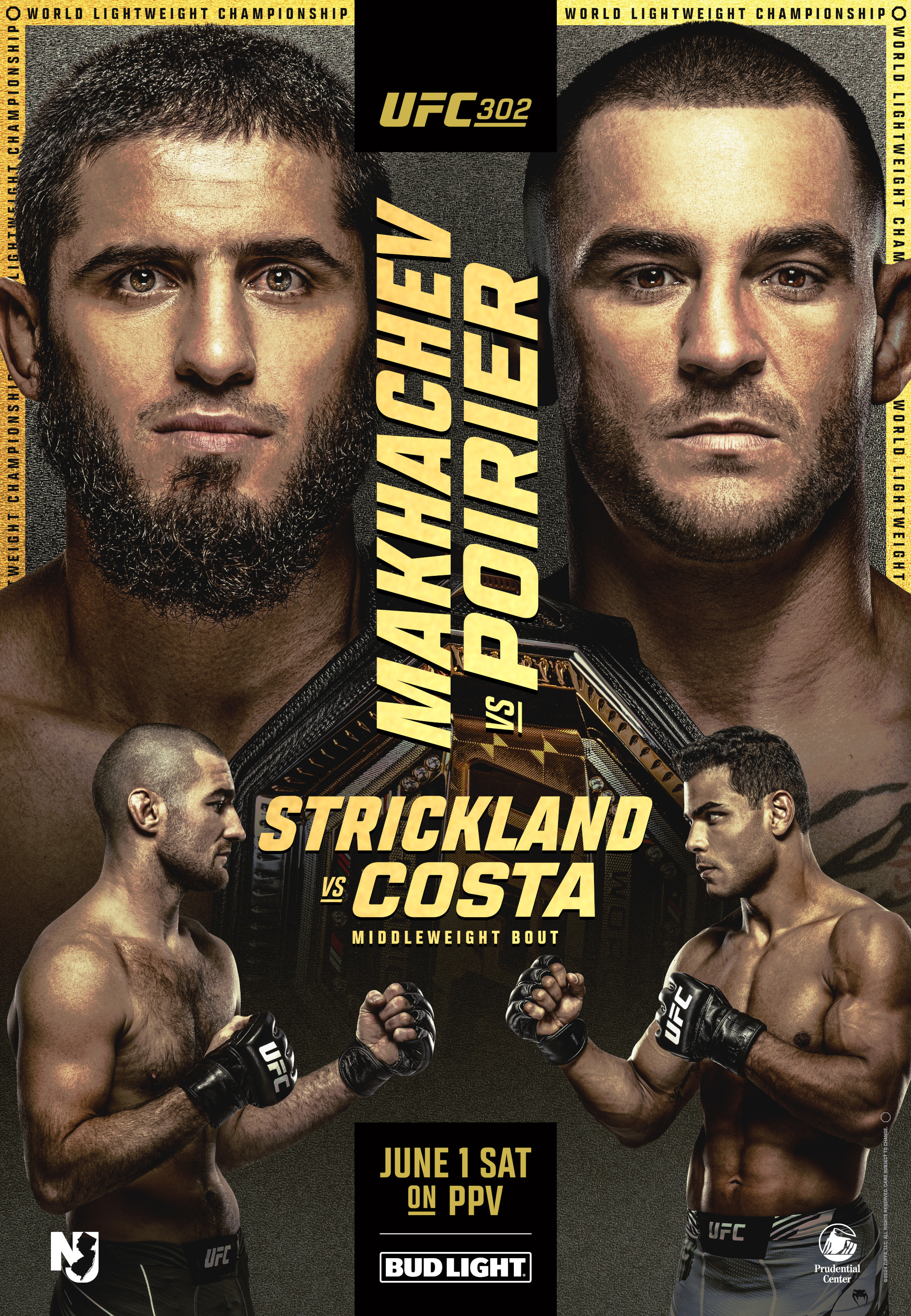 Mega Sized TV Poster Image for UFC 302: Makhachev vs. Poirier 
