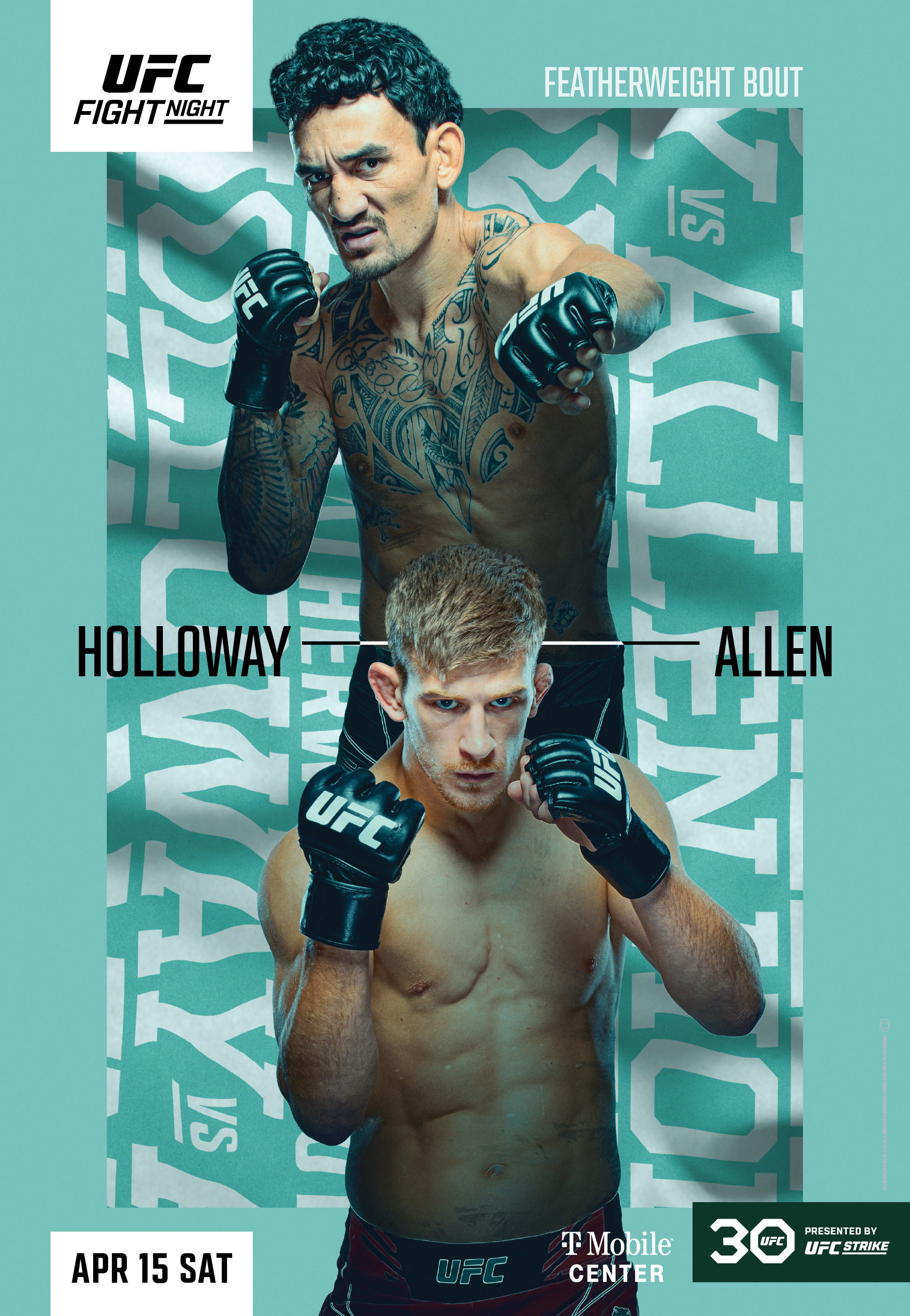 Mega Sized TV Poster Image for UFC Fight Night: Holloway vs Allen 