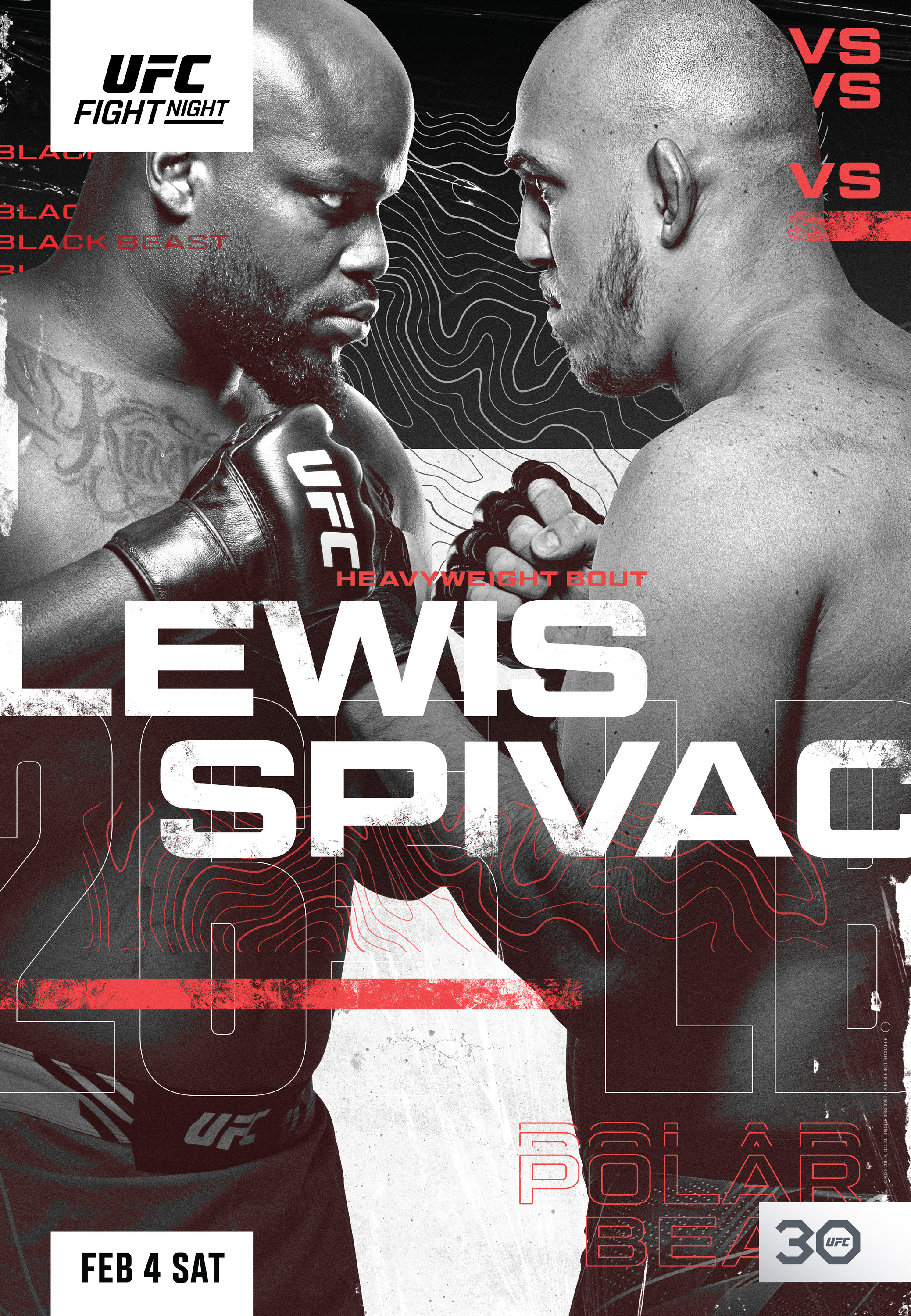 Mega Sized TV Poster Image for UFC Fight Night: Lewis vs Spivac 