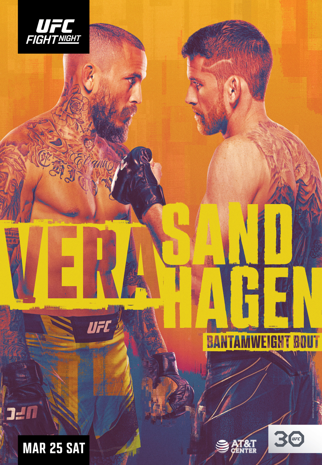 Extra Large TV Poster Image for UFC Fight Night: Vera vs Sandhagen 