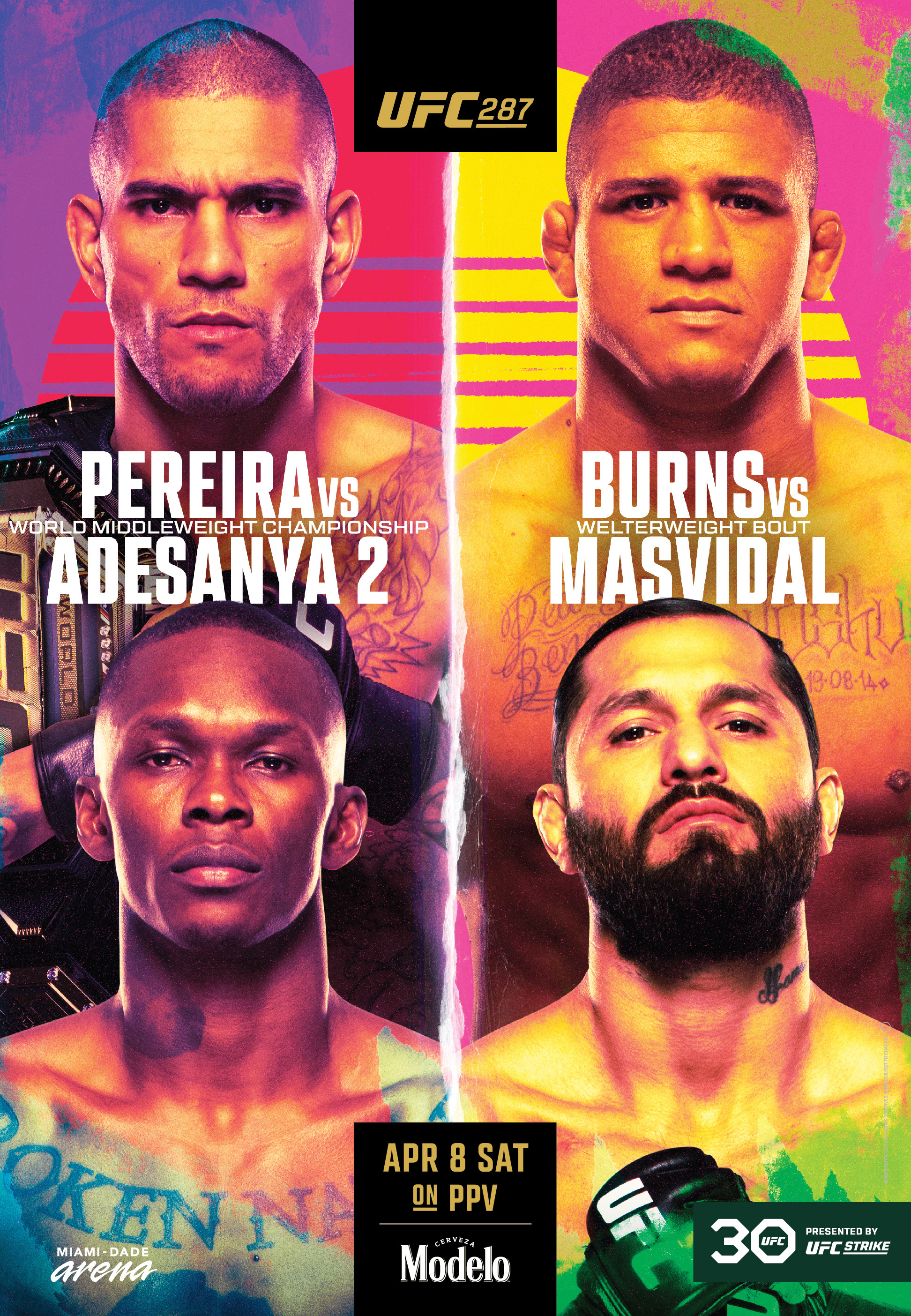 Mega Sized TV Poster Image for UFC 287 