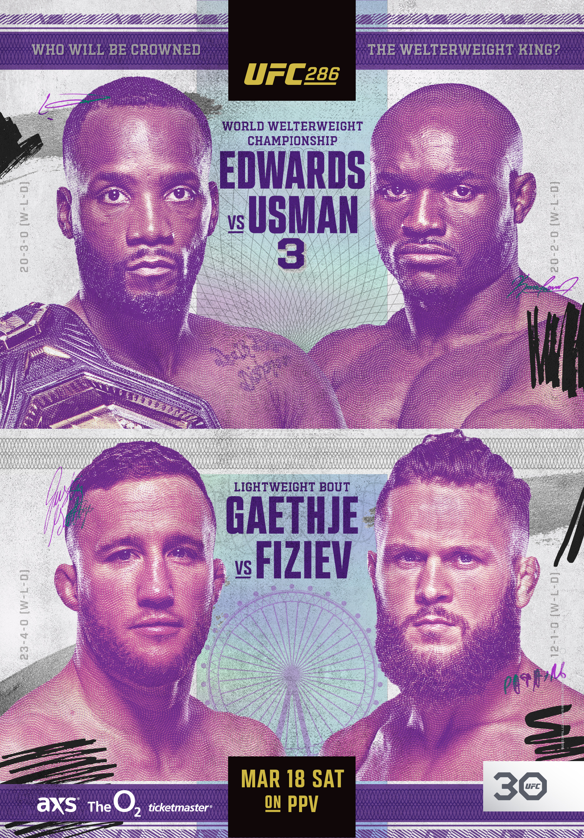 Mega Sized TV Poster Image for UFC 286 