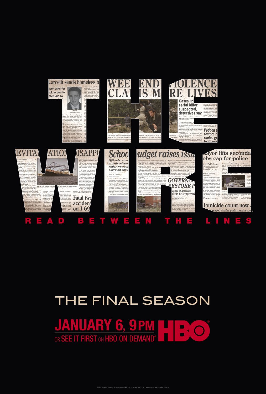Extra Large TV Poster Image for The Wire (#7 of 7)