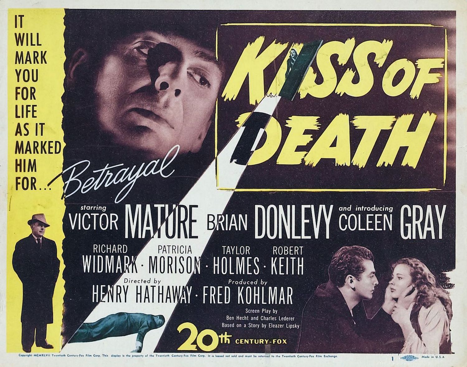 Kiss of Death (#3 of 4): Extra Large Movie Poster Image - IMP Awards
