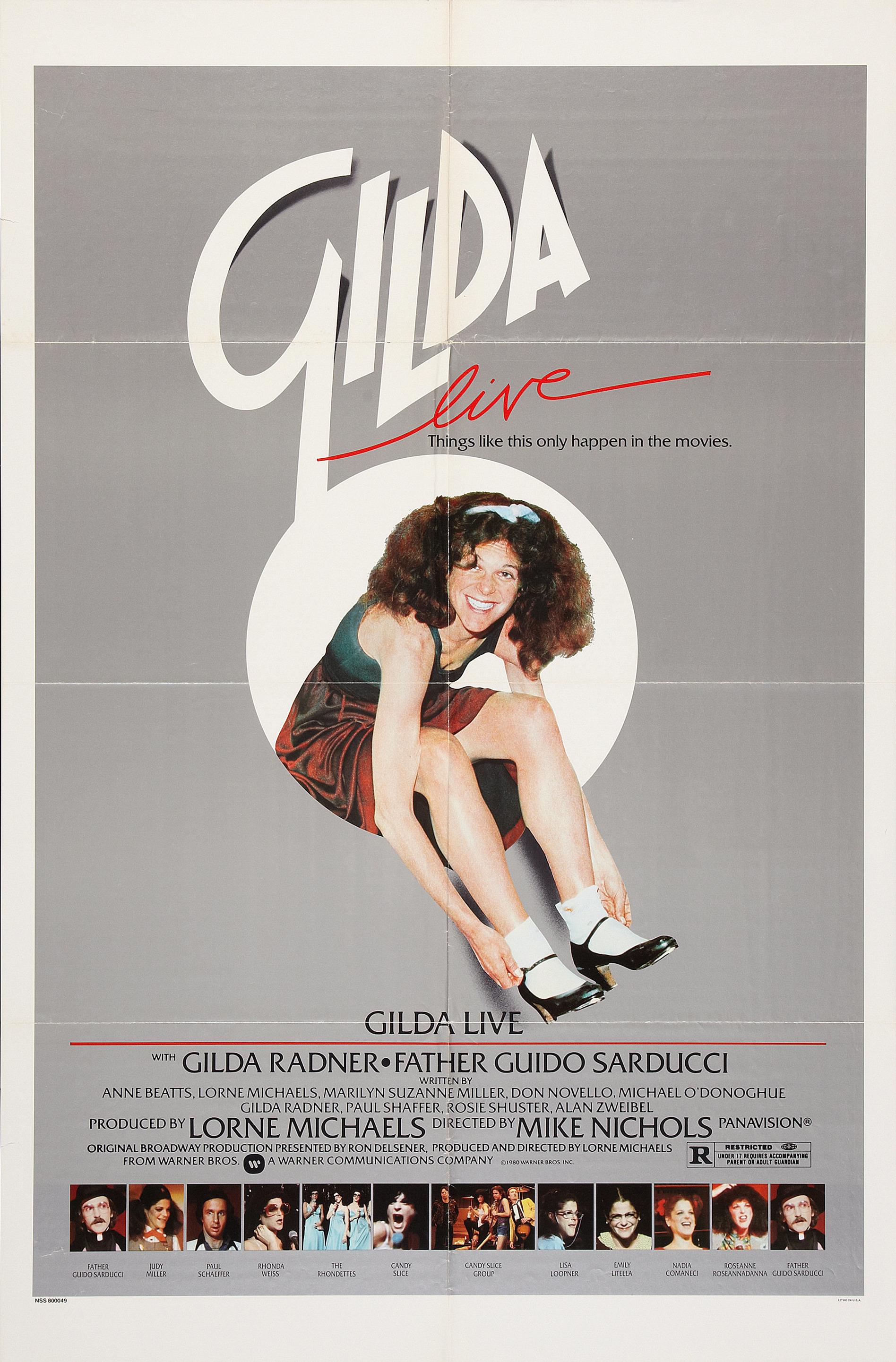 Mega Sized Movie Poster Image for Gilda Live 