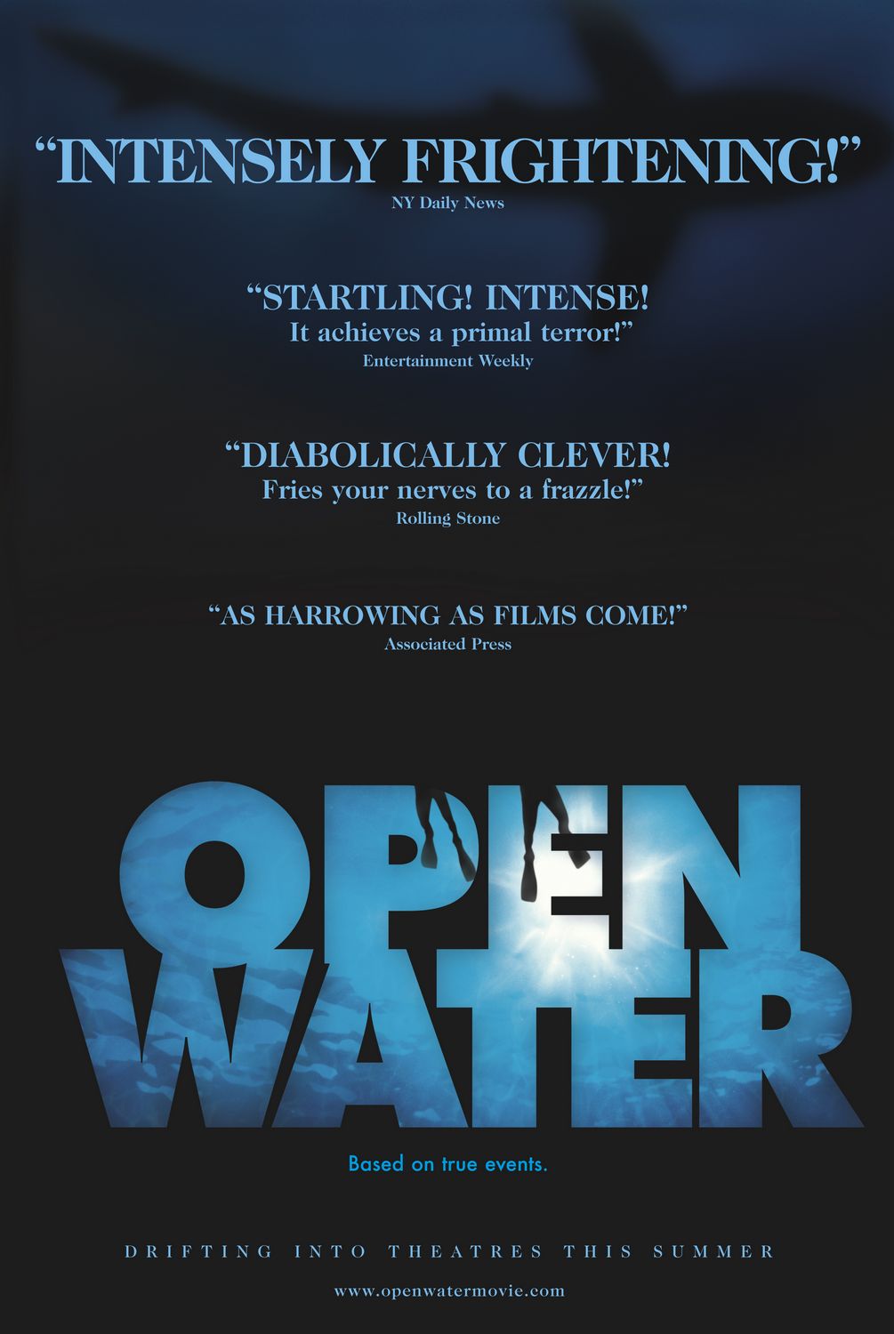 Extra großes Filmplakatbild für offenes Wasser
