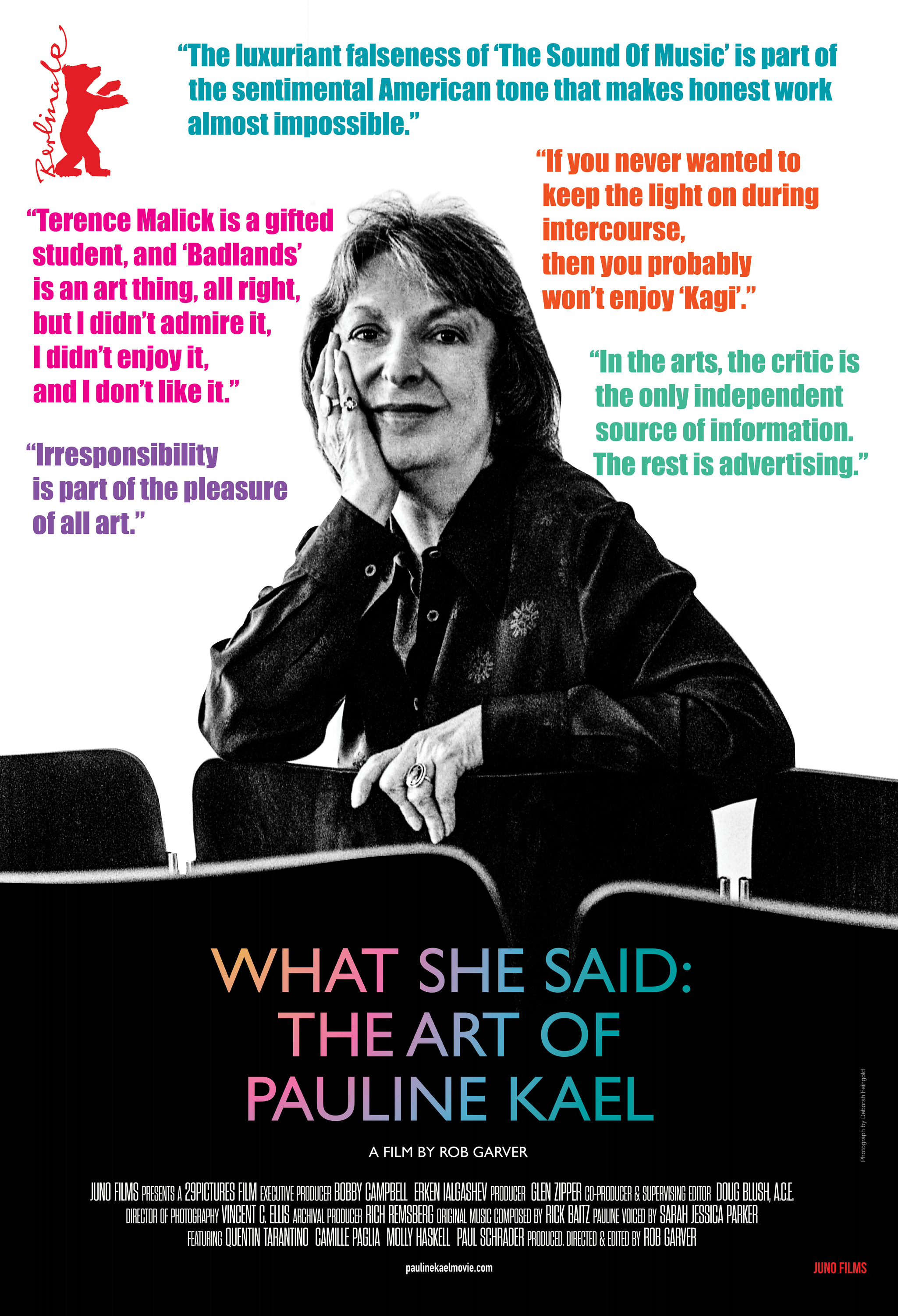 Mega Sized Movie Poster Image for What She Said: The Art of Pauline Kael 
